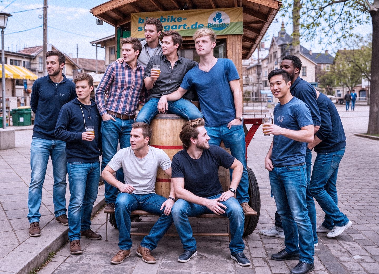 Bierbike Gruppe in Stuttgart